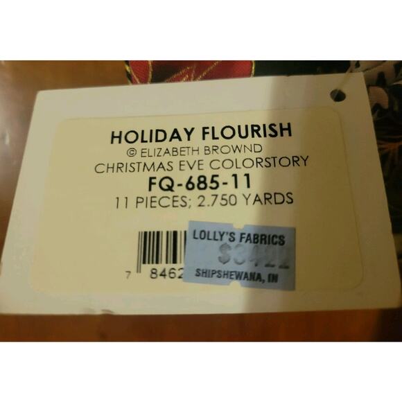 Holiday Flourish Robert Kaufman Fat Quarter Bundle 11 Pieces 2.750 Yards Quilt - Picture 4 of 4